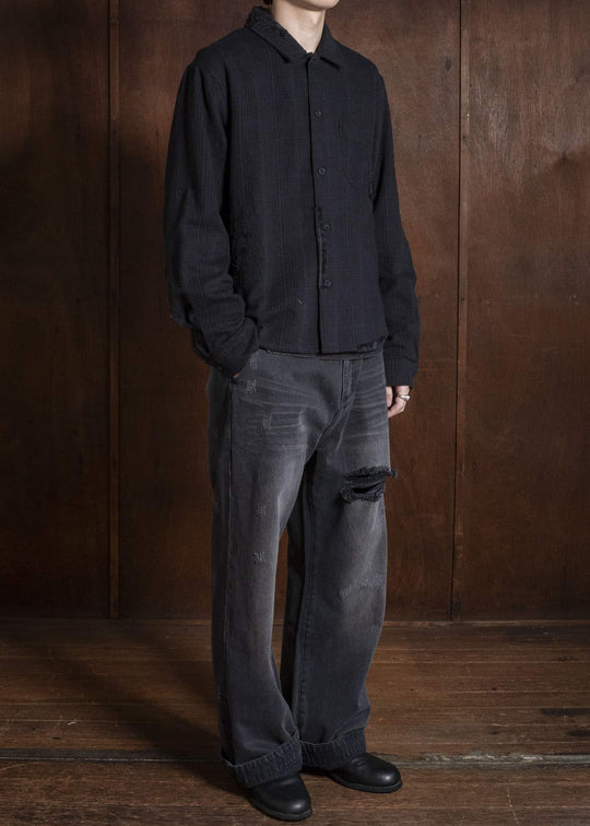 Professor.E FADED BLACK DENIM GREY 26FW-PE-TRL-05