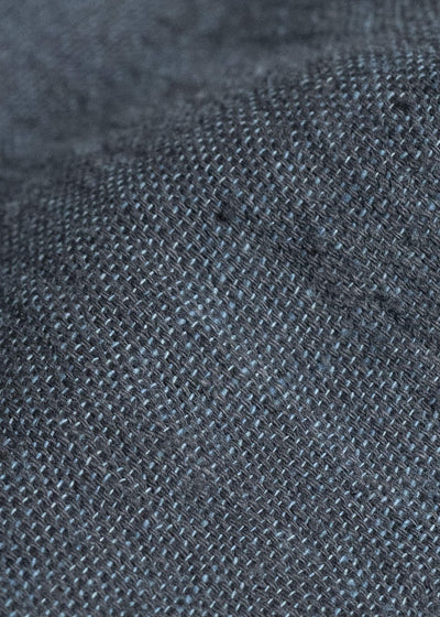 Gathering Textiles Fisherman Hoodie Handwoven , Kala Cotton Yarn Dyed Black Blue FIH01-KC-BB