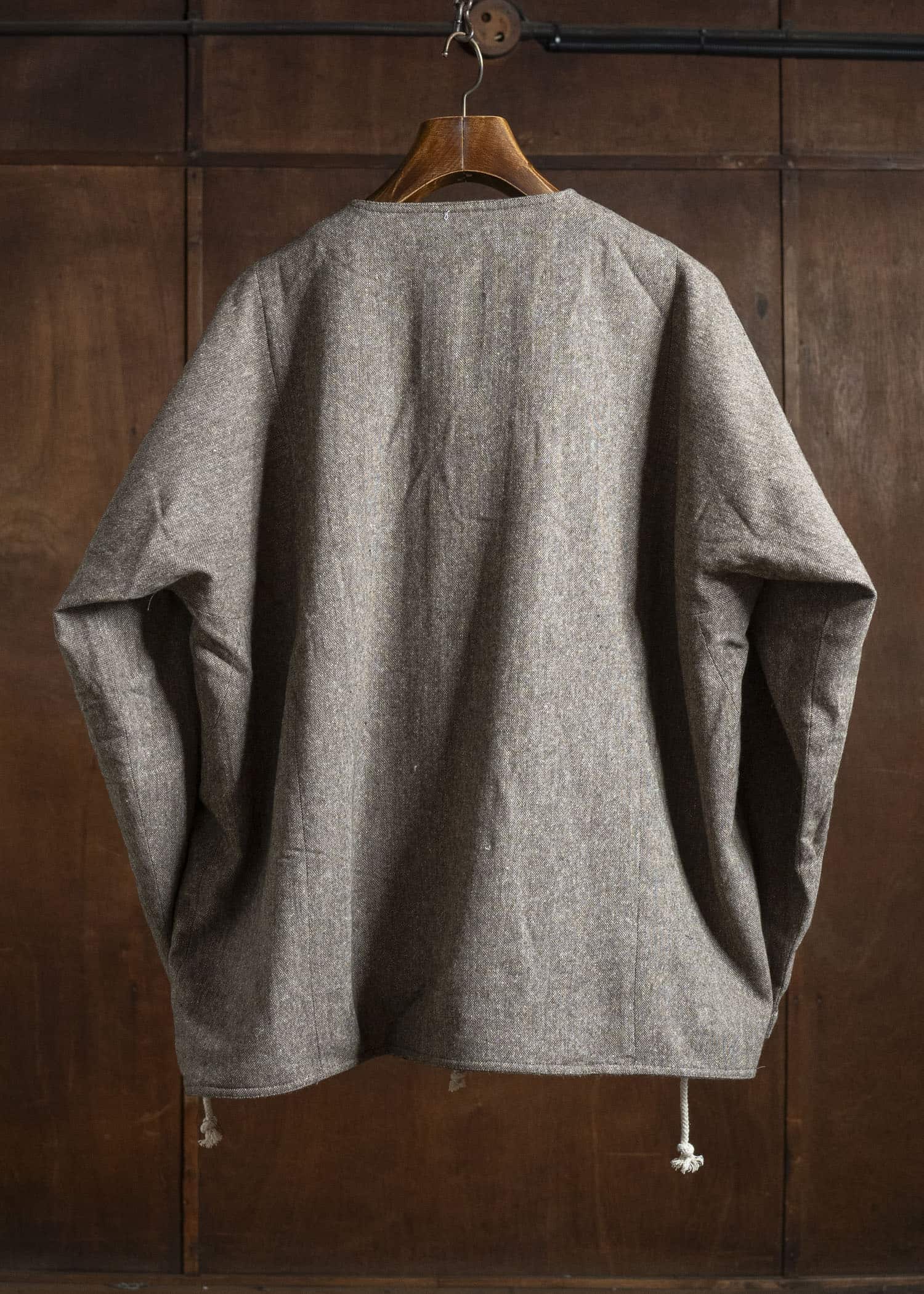 Gathering Textiles Beekeeper Jacket Antique Herringbone Power Loom Japanese Light Weight Wool Brown BKJ01-HW-BR