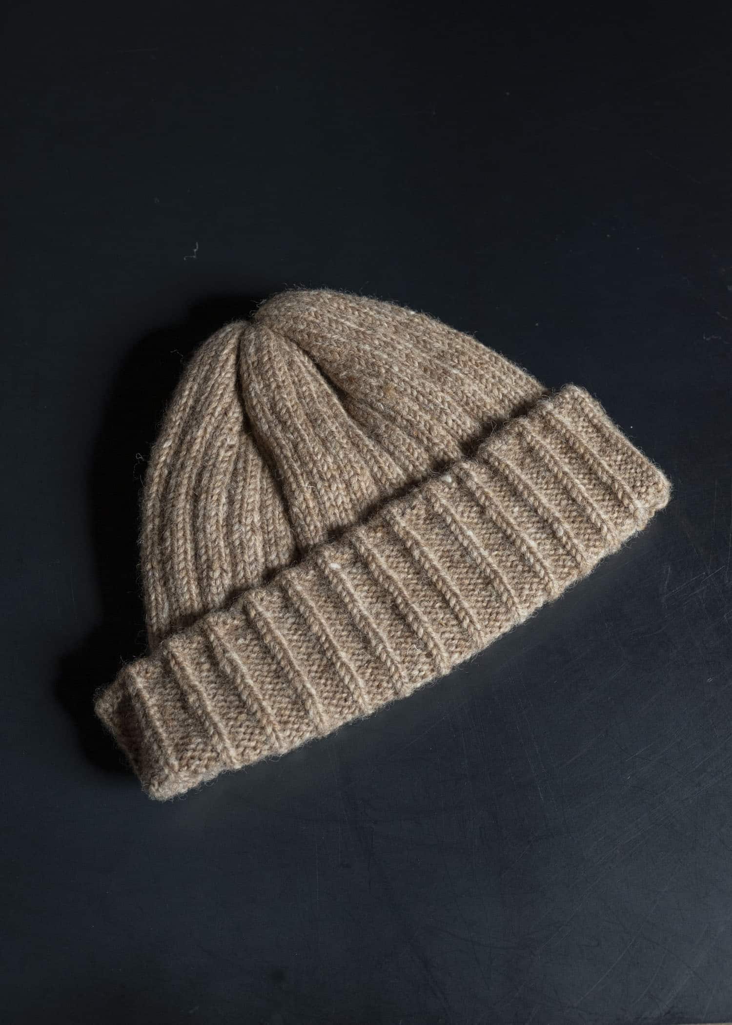 MARK.S MS0085 HAND KNIT CAP BEIGE