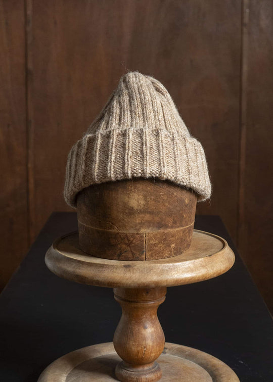 MARK.S MS0085 HAND KNIT CAP BEIGE