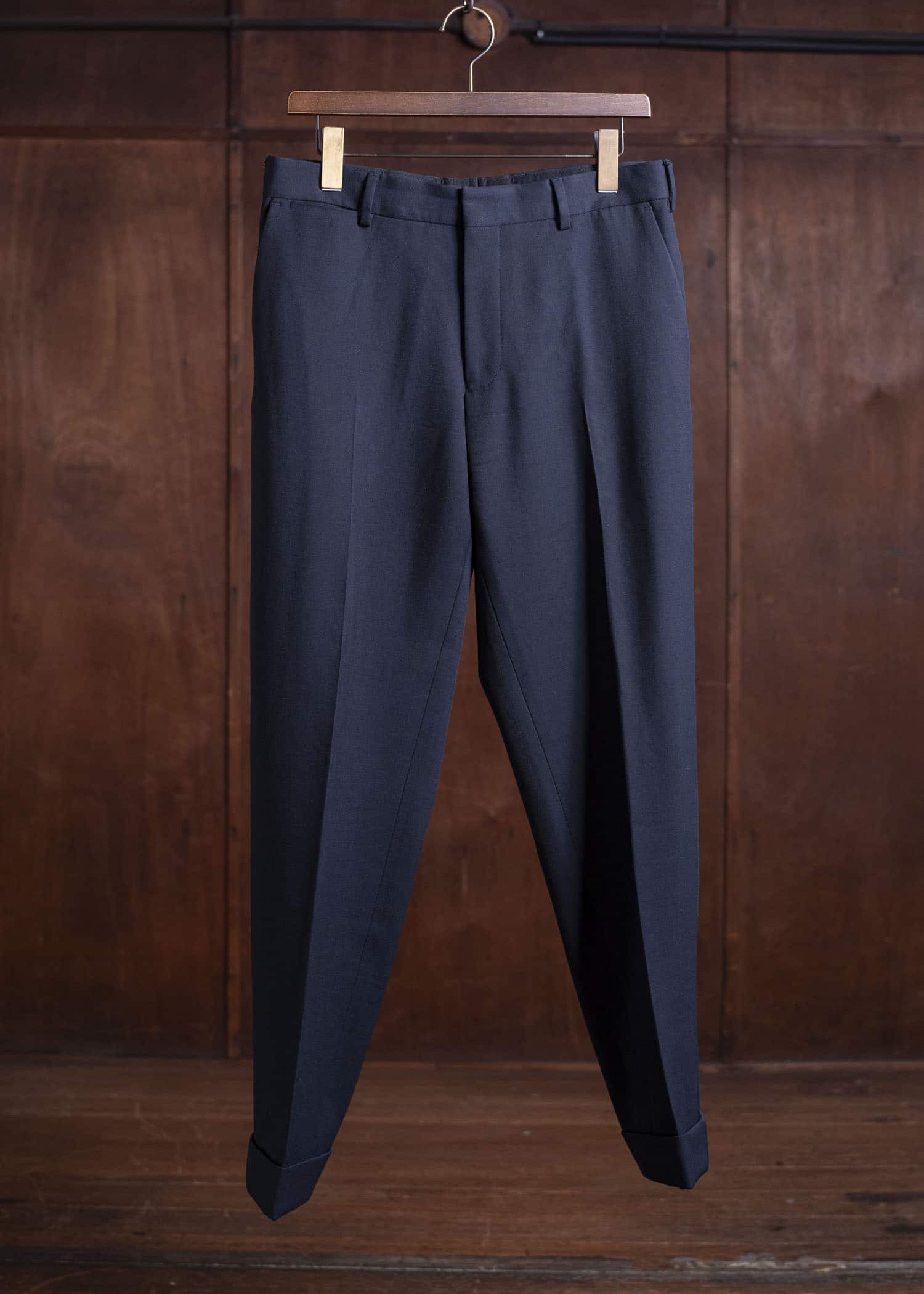DRIES VAN NOTEN WOOL TWILL TROUSERS