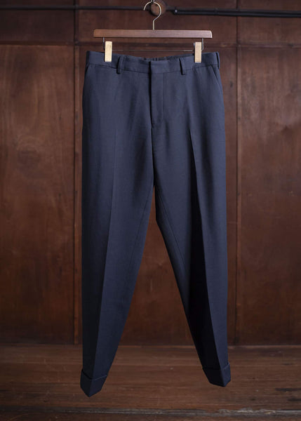 DRIES VAN NOTEN WOOL TWILL TROUSERS