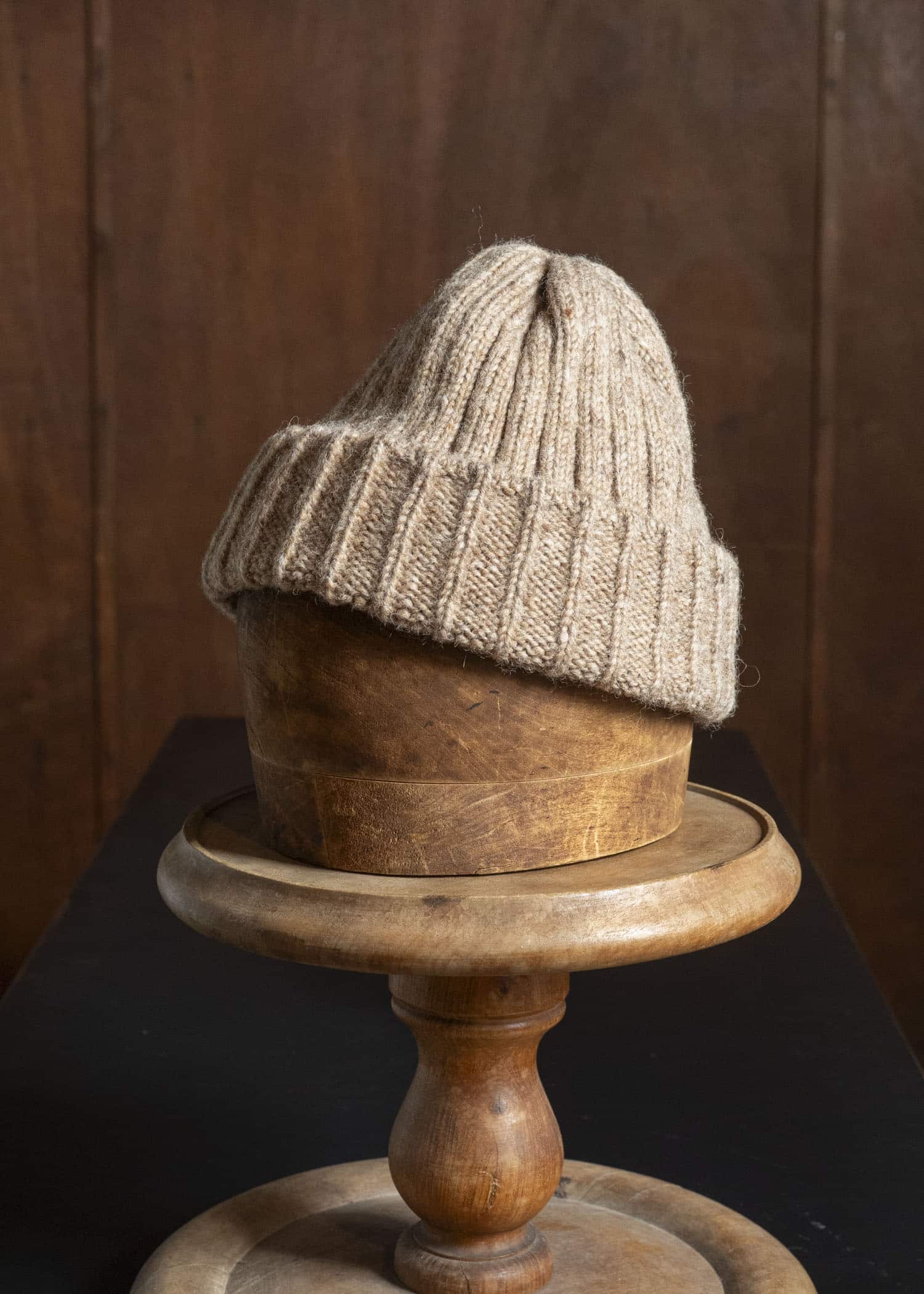 MARK.S MS0085 HAND KNIT CAP BEIGE