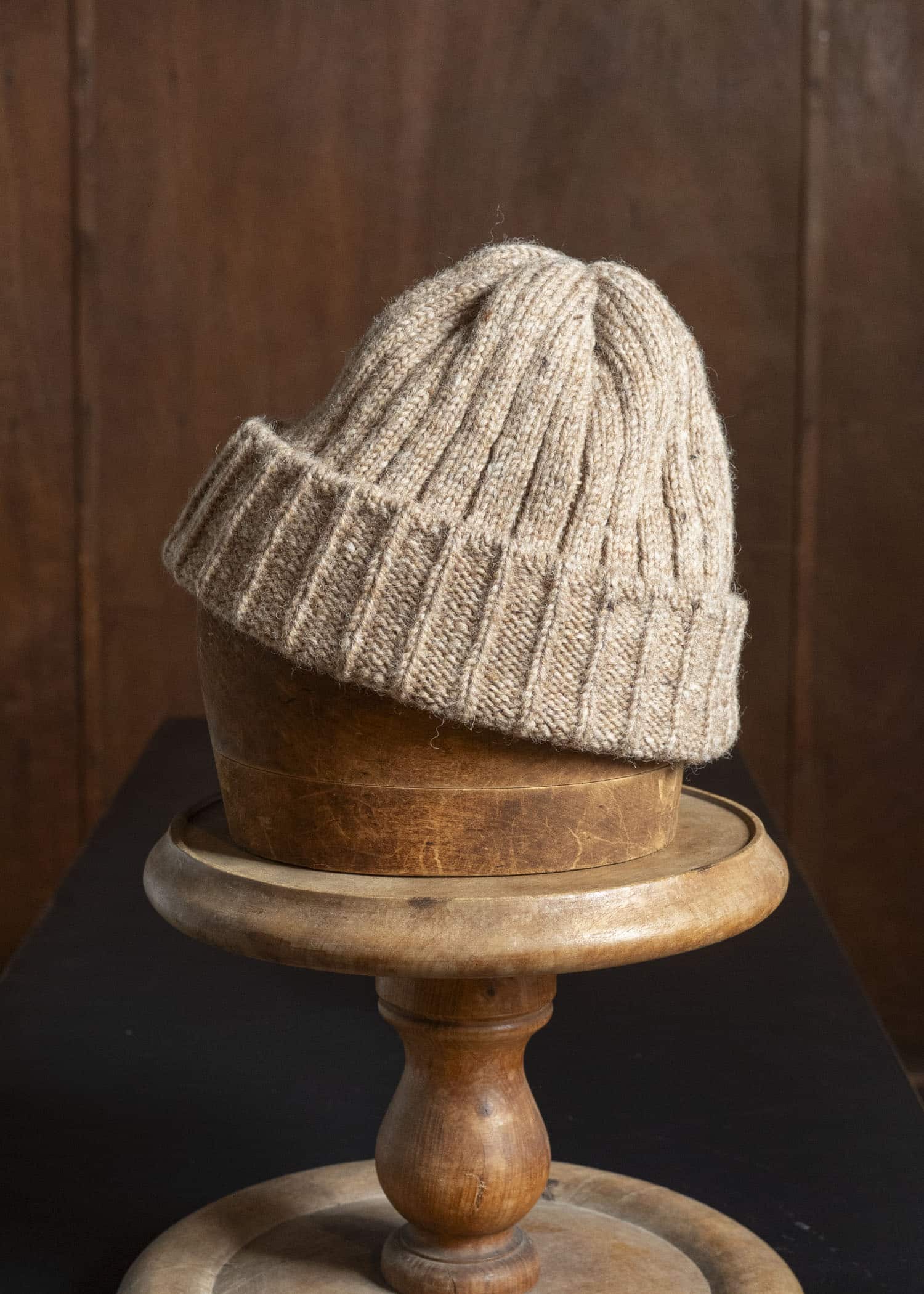 MARK.S MS0085 HAND KNIT CAP BEIGE
