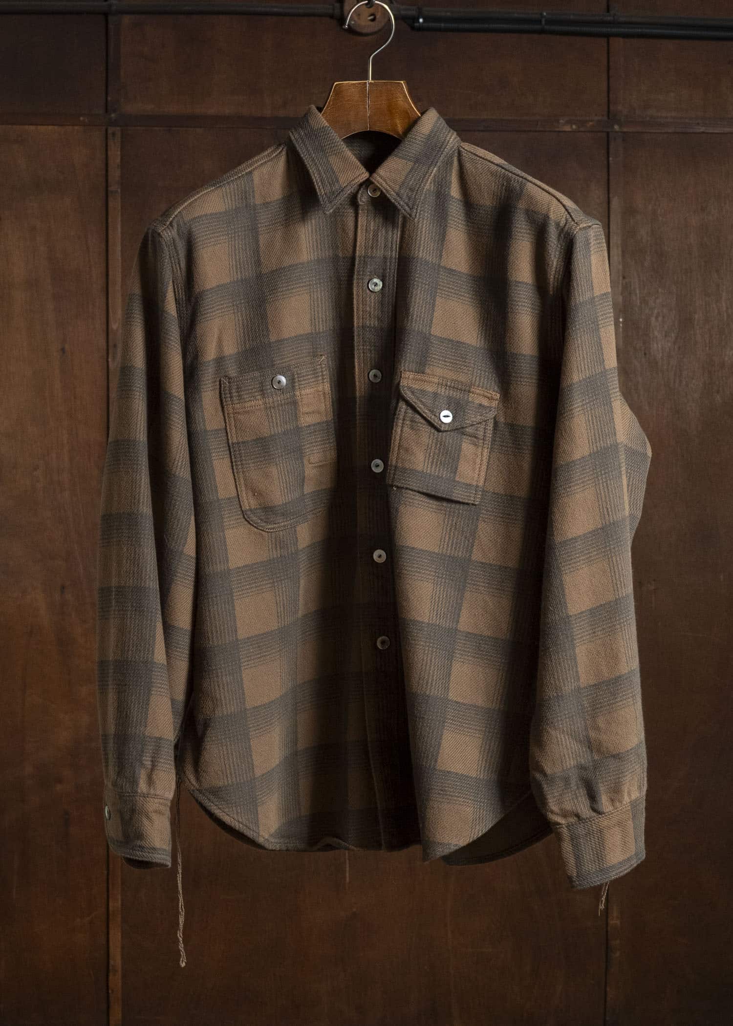 Taiga Takahashi Lot.111-Brown Work Shirt Brown