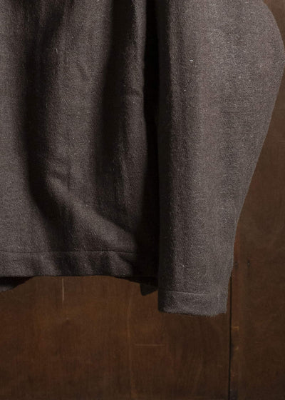 Gathering Textiles Fisherman Hoodie Handwoven , Handfelted Yak And Sheep , Wool , Brown FIH01-FW-BR