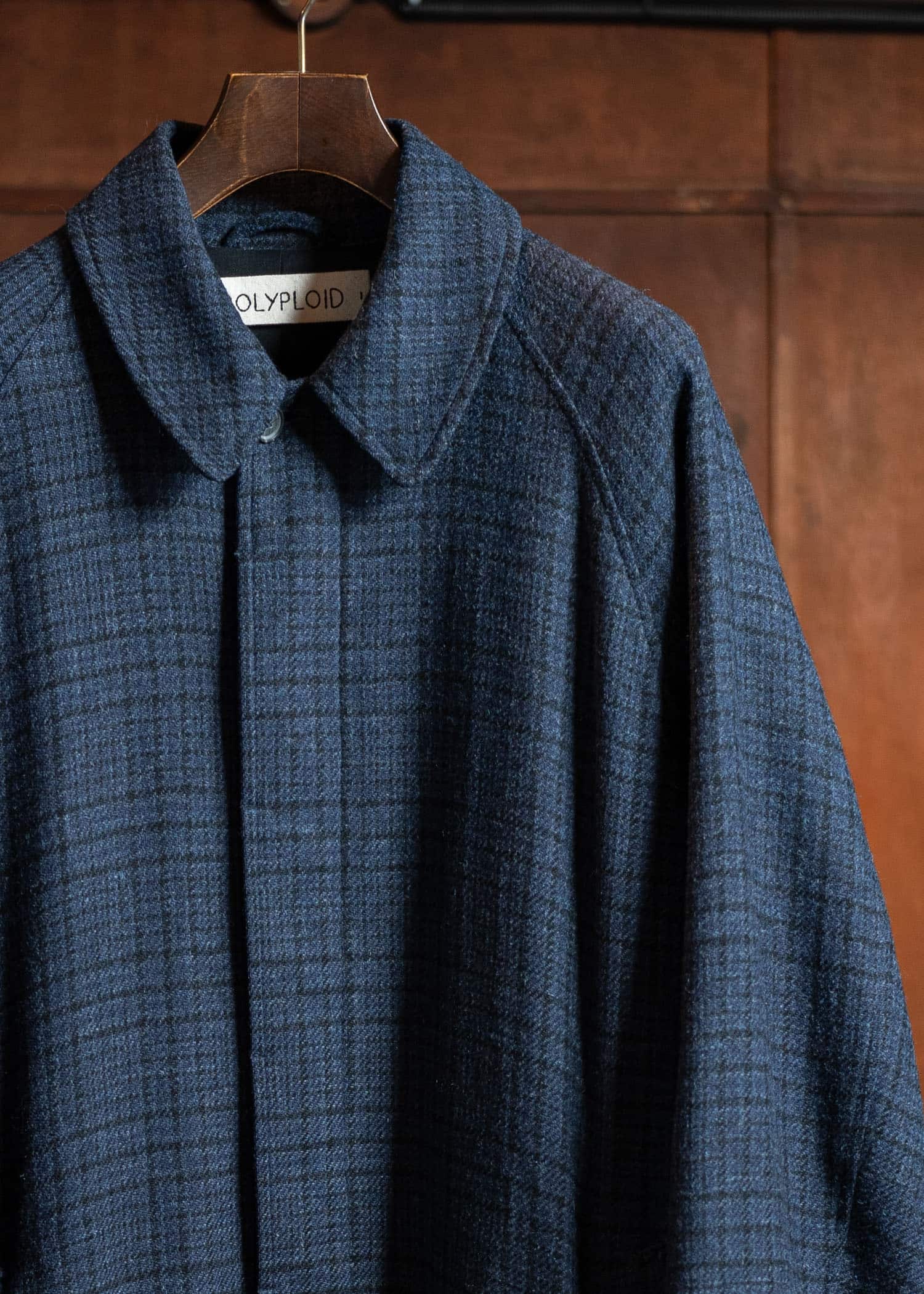 POLYPROID Wool check coat