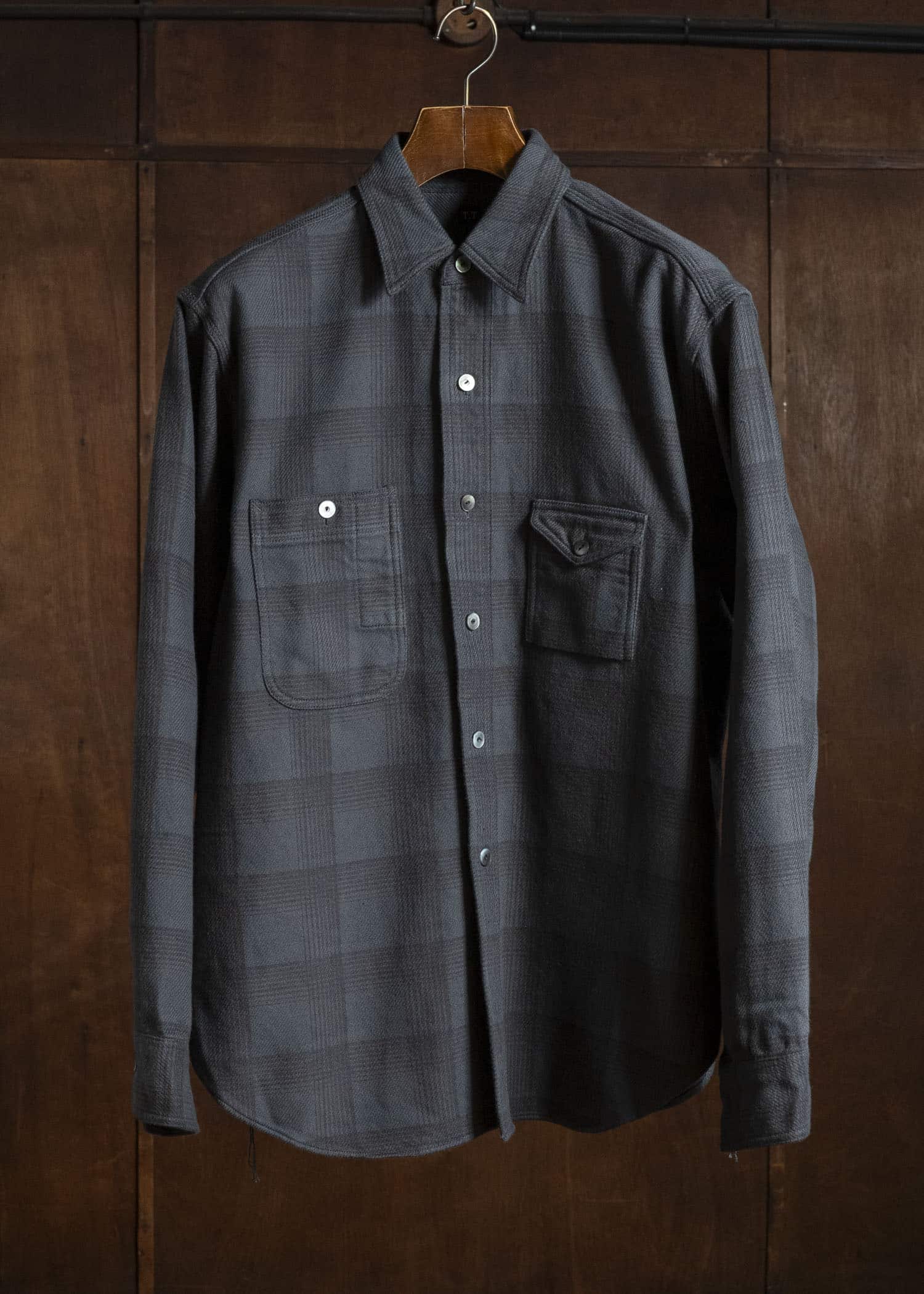 Taiga Takahashi Lot.111-Charcoal Work Shirt Charcoal