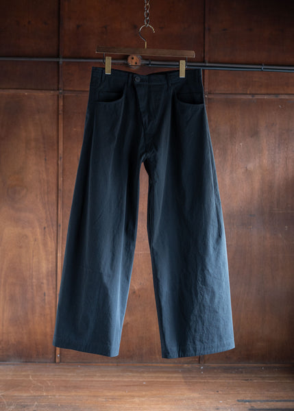 JAN-JAN VAN ESSCHE TROUSERS#78OVERSIZED 6 POCKET DENIM TROUSERS COARSE DENSE TWILL BLACK