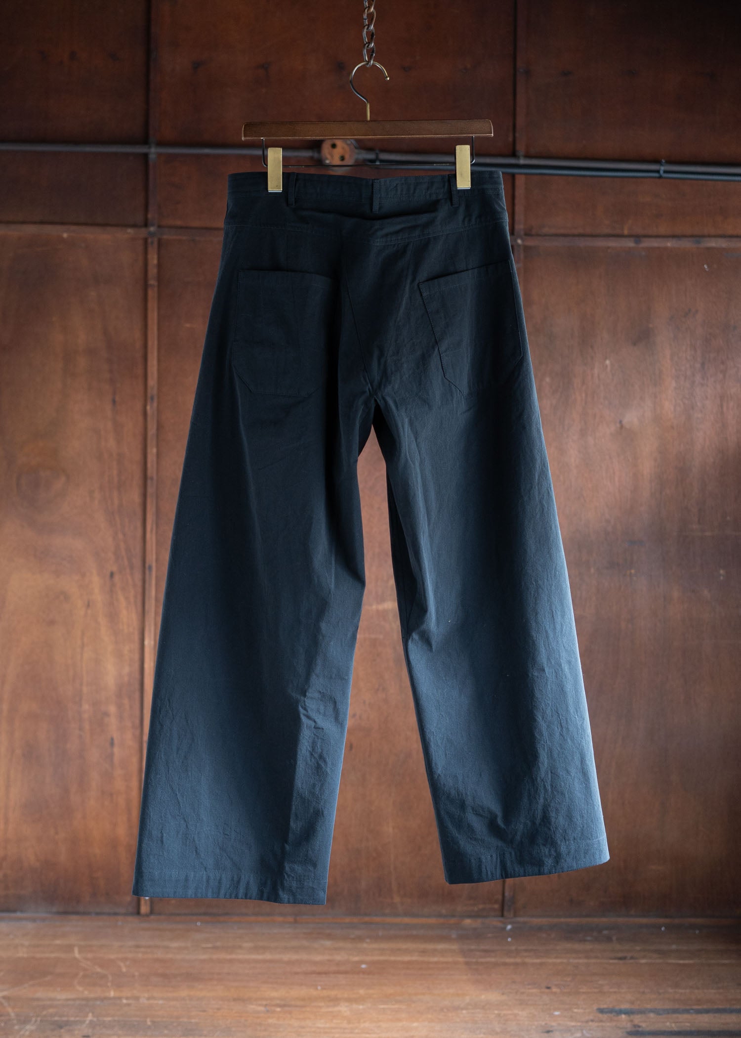 JAN-JAN VAN ESSCHE TROUSERS#78""OVERSIZED 6 POCKET DENIM TROUSERS COARSE DENSE TWILL BLACK