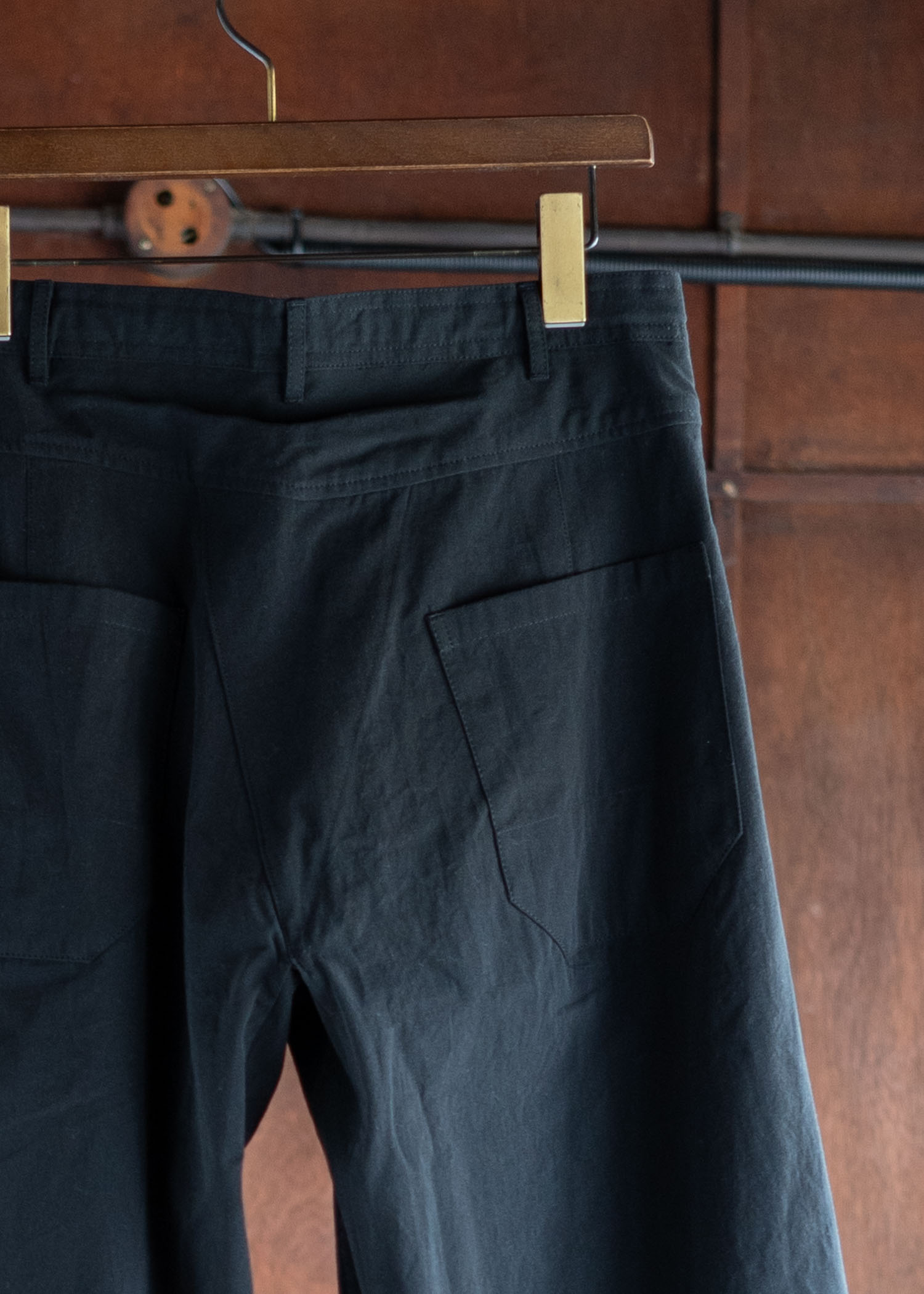 JAN-JAN VAN ESSCHE TROUSERS#78OVERSIZED 6 POCKET DENIM TROUSERS COARSE DENSE TWILL BLACK