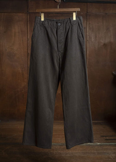 Taiga Takahashi Lot.223-Mud Dyed Brown British Work Trousers Mud Dyed Brown