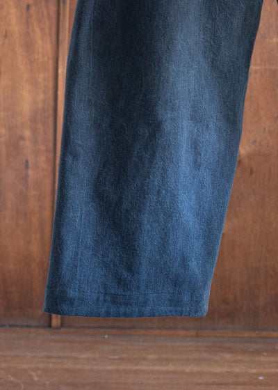 JAN-JAN VAN ESSCHE TROUSERS#78 OVERSIZED 6 POCKET DENIM TROUSERS COTTON DENIM STONE WASHED DENIM BLACK