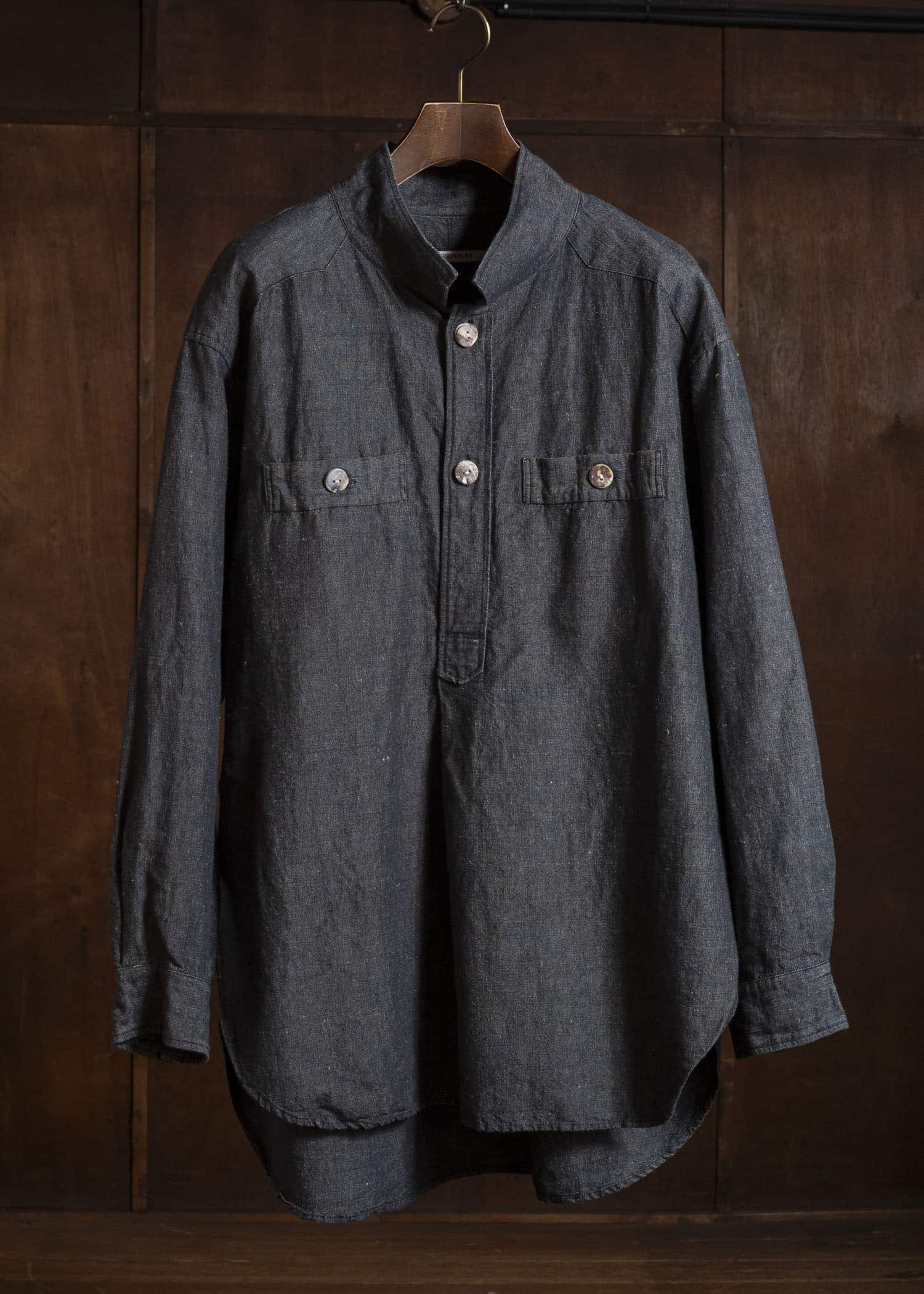 ANSNAM LINEN PULLOVER SHIRT