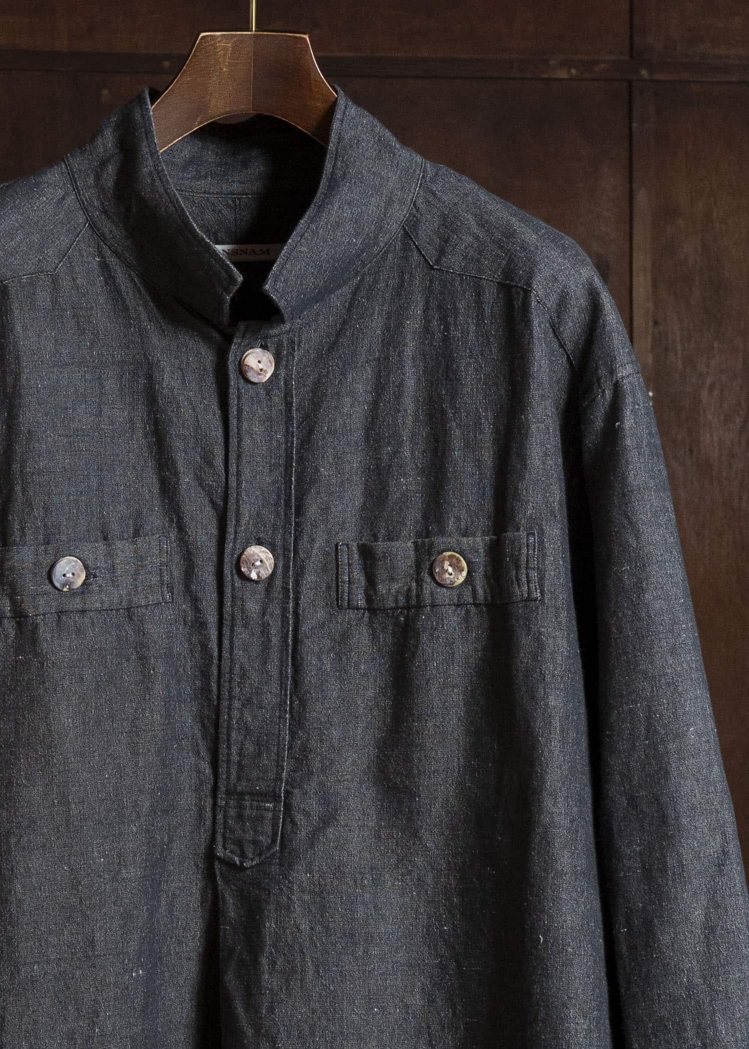 ANSNAM LINEN PULLOVER SHIRT