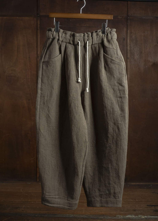 Gathering Textiles Sailor Pant Organic Cotton Poplin , Dyed Green SAP01-HC-KG