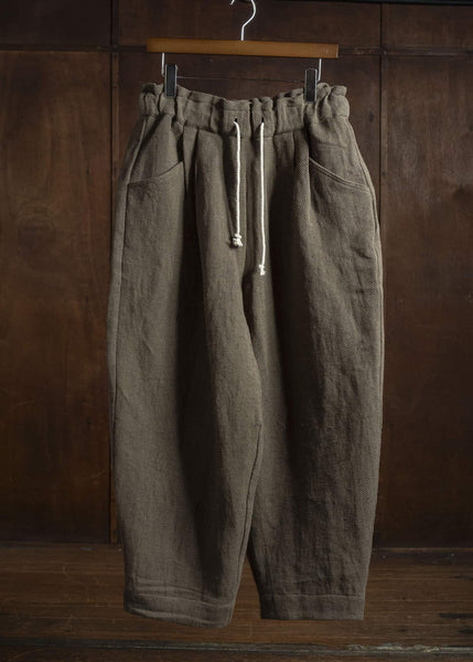 Gathering Textiles Sailor Pant Organic Cotton Poplin , Dyed Green SAP01-HC-KG