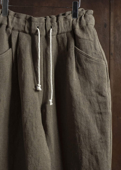 Gathering Textiles Sailor Pant Organic Cotton Poplin, Dyed Green SAP01-HC-KG