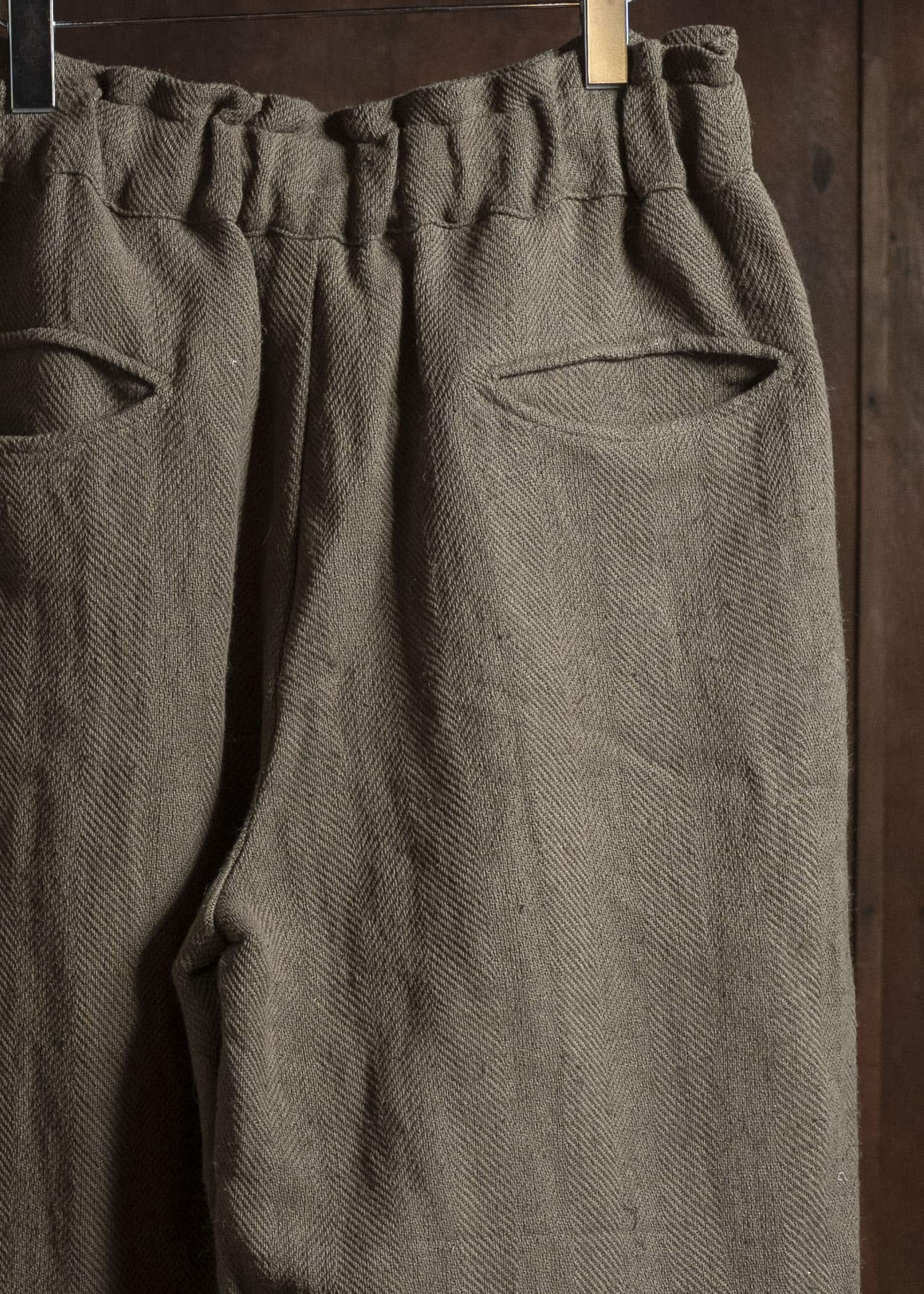 Gathering Textiles Sailor Pant Organic Cotton Poplin , Dyed Green SAP01-HC-KG