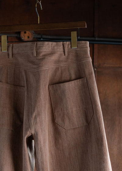 JAN-JAN VAN ESSCHE TROUSERS#78 OVERSIZED 6 POCKET DENIM TROUSERS COTTON DENIM KAKISHIBU