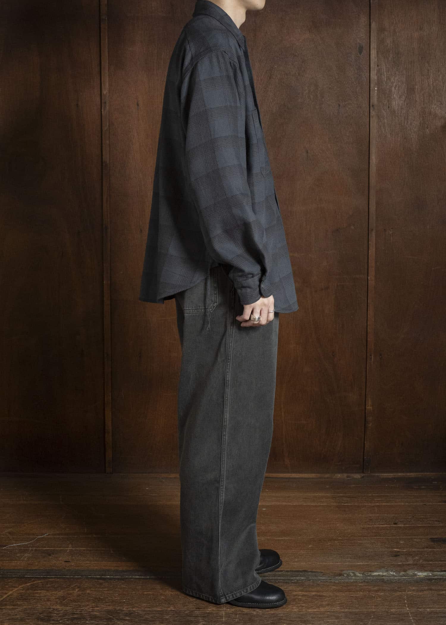 Taiga Takahashi Lot.111-Charcoal Work Shirt Charcoal