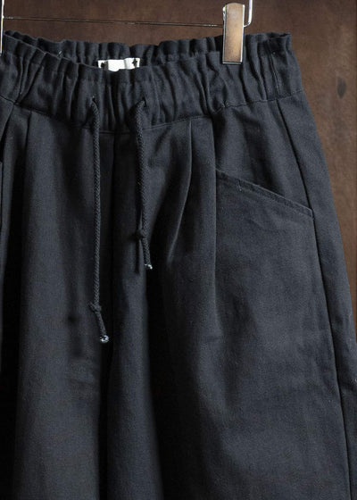 Gathering Textiles Sailor Pant Organic Cotton Poplin , Naturally Dyed Black SAP01-DC-BK