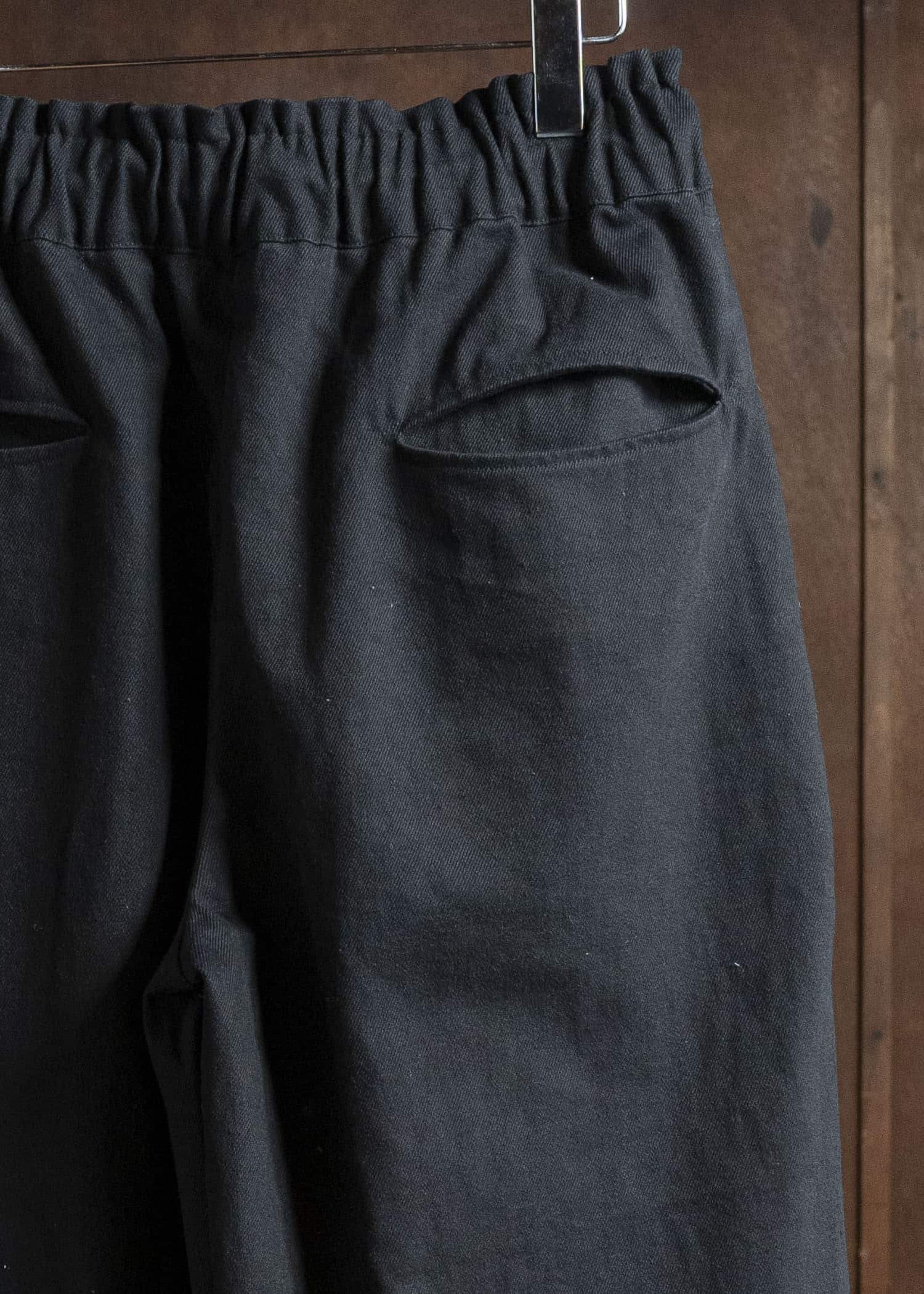 Gathering Textiles Sailor Pant Organic Cotton Poplin , Naturally Dyed Black SAP01-DC-BK