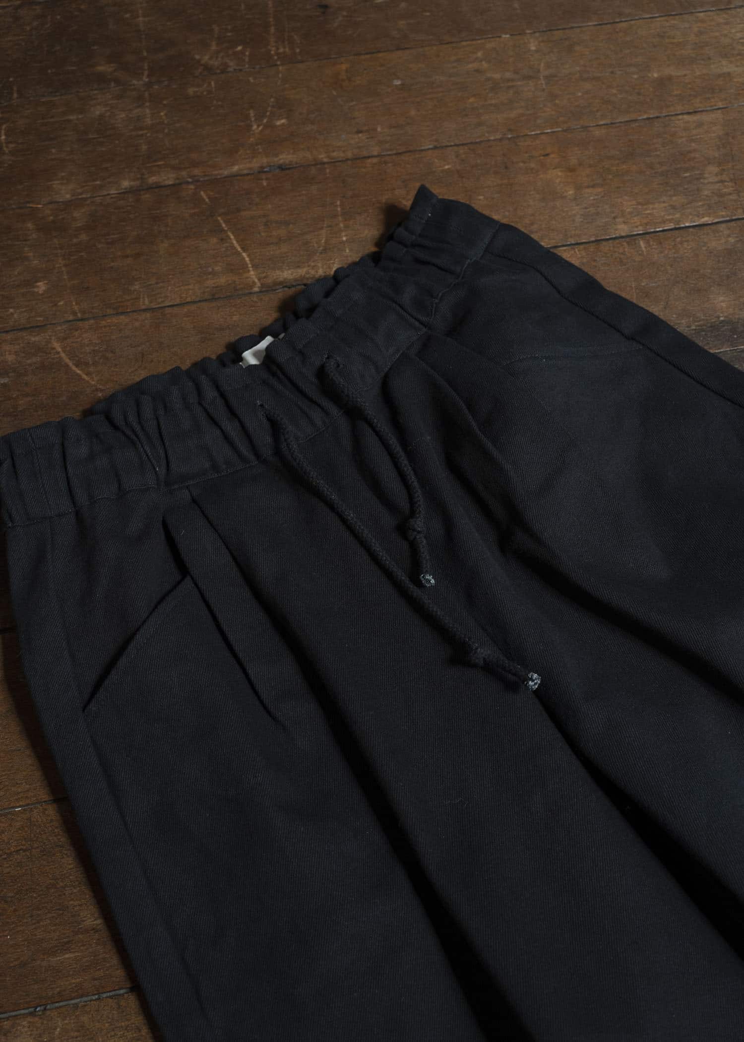 Gathering Textiles Sailor Pant Organic Cotton Poplin , Naturally Dyed Black SAP01-DC-BK