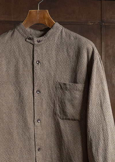 MARK.S MS0109 DRESS BAND SHIRT MUD - DYEING