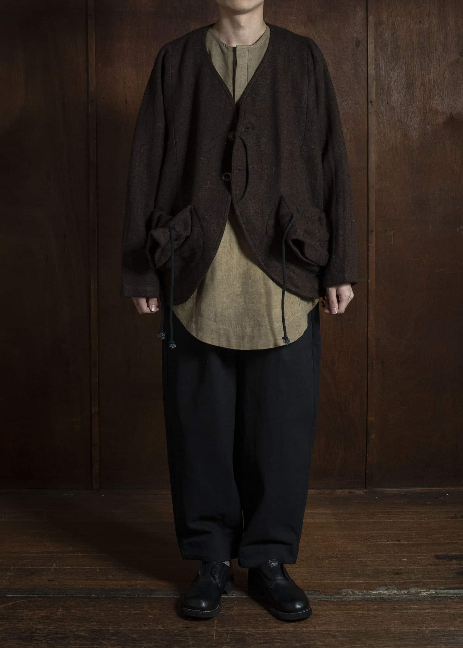 Gathering Textiles Beekeeper Jacket Handwoven , Handfelted Yak And Sheep , Wool , Brown BKJ01-FW-BR