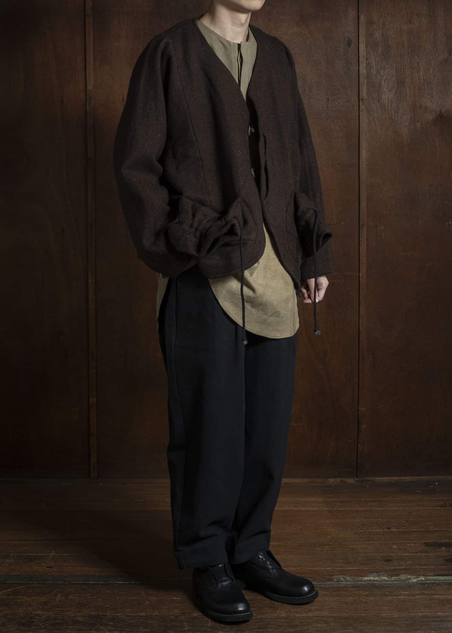 Gathering Textiles Beekeeper Jacket Handwoven , Handfelted Yak And Sheep , Wool , Brown BKJ01-FW-BR