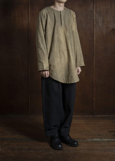 Gathering Textiles Sailor Pant Organic Cotton Poplin , Naturally Dyed Black SAP01-DC-BK