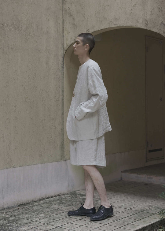 ZIIIN ""KODARMA"" 2 TUCK WIDE SHORT PANT / KINARI