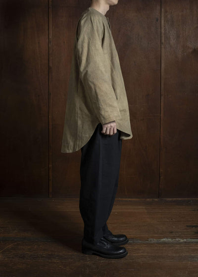 Gathering Textiles Sailor Pant Organic Cotton Poplin , Naturally Dyed Black SAP01-DC-BK