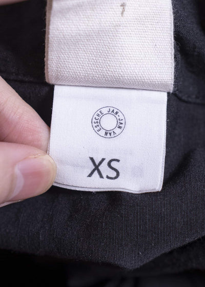 JAN-JAN VAN ESSCHE 23SS COTTON LINEN BLACK TROUSERS