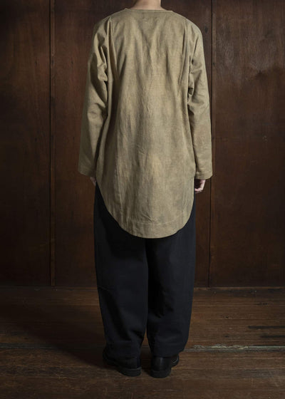 Gathering Textiles Sailor Pant Organic Cotton Poplin , Naturally Dyed Black SAP01-DC-BK