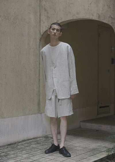 ZIIIN ""KODARMA"" 2 TUCK WIDE SHORT PANT / KINARI