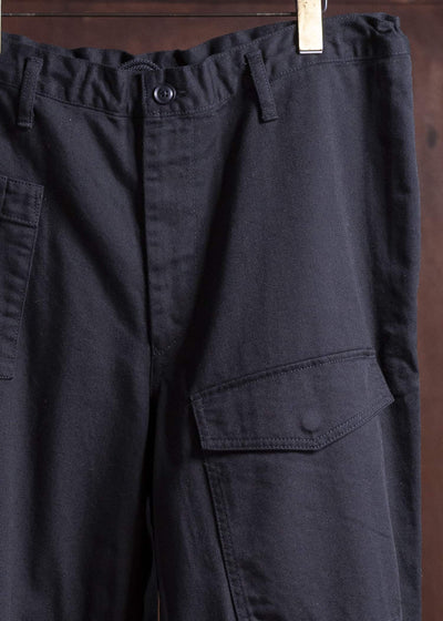 YOHJI YAMAMOTO POUR HOMME 24AW BLACK SCANDAL COTTON CHINO PANTS