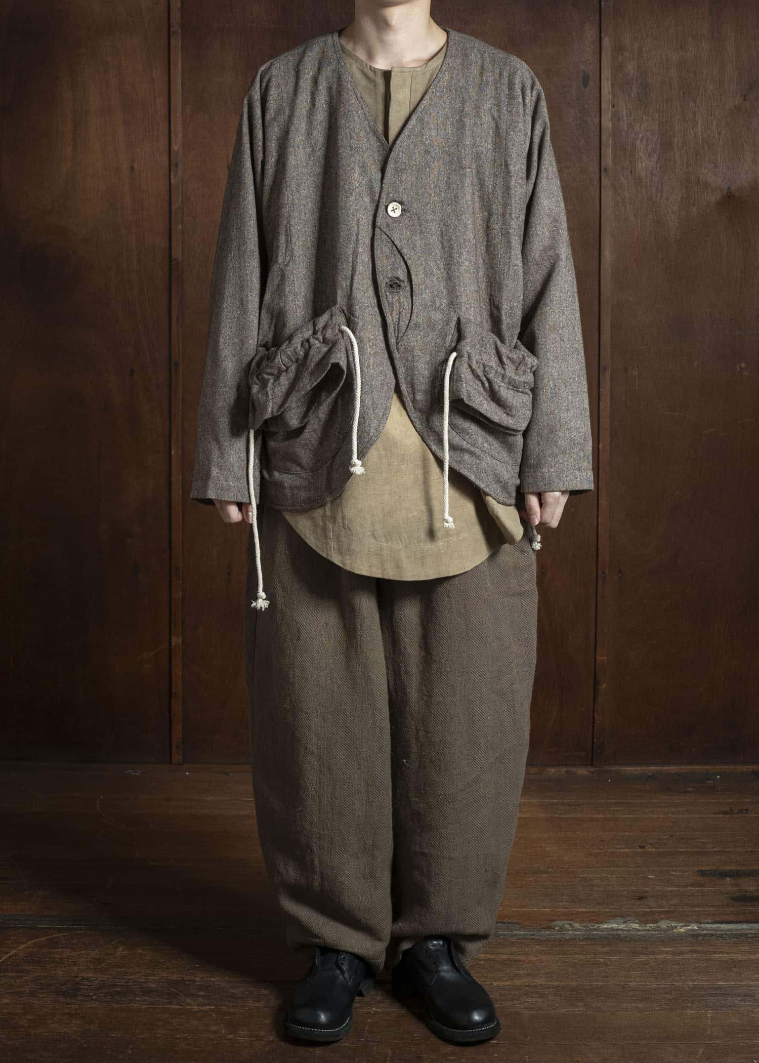 Gathering Textiles Sailor Pant Organic Cotton Poplin , Dyed Green SAP01-HC-KG