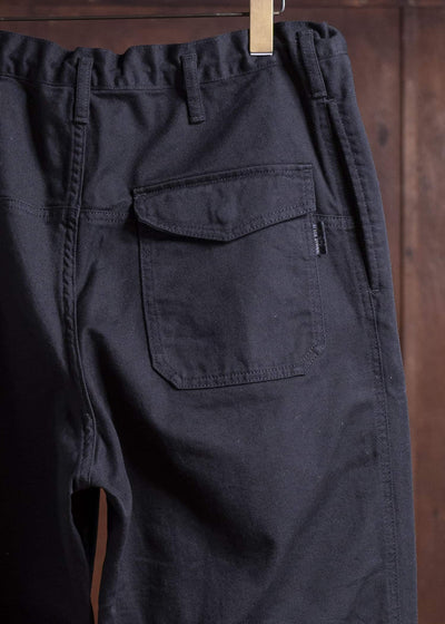 YOHJI YAMAMOTO POUR HOMME 24AW BLACK SCANDAL COTTON CHINO PANTS