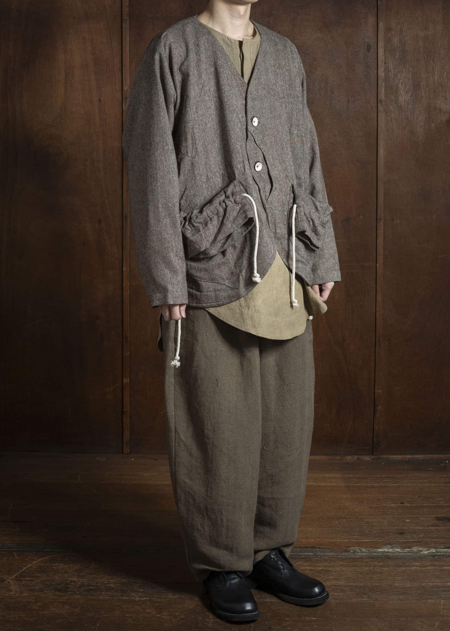 Gathering Textiles Sailor Pant Organic Cotton Poplin , Dyed Green SAP01-HC-KG