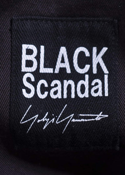 YOHJI YAMAMOTO POUR HOMME 24AW BLACK SCANDAL COTTON CHINO PANTS