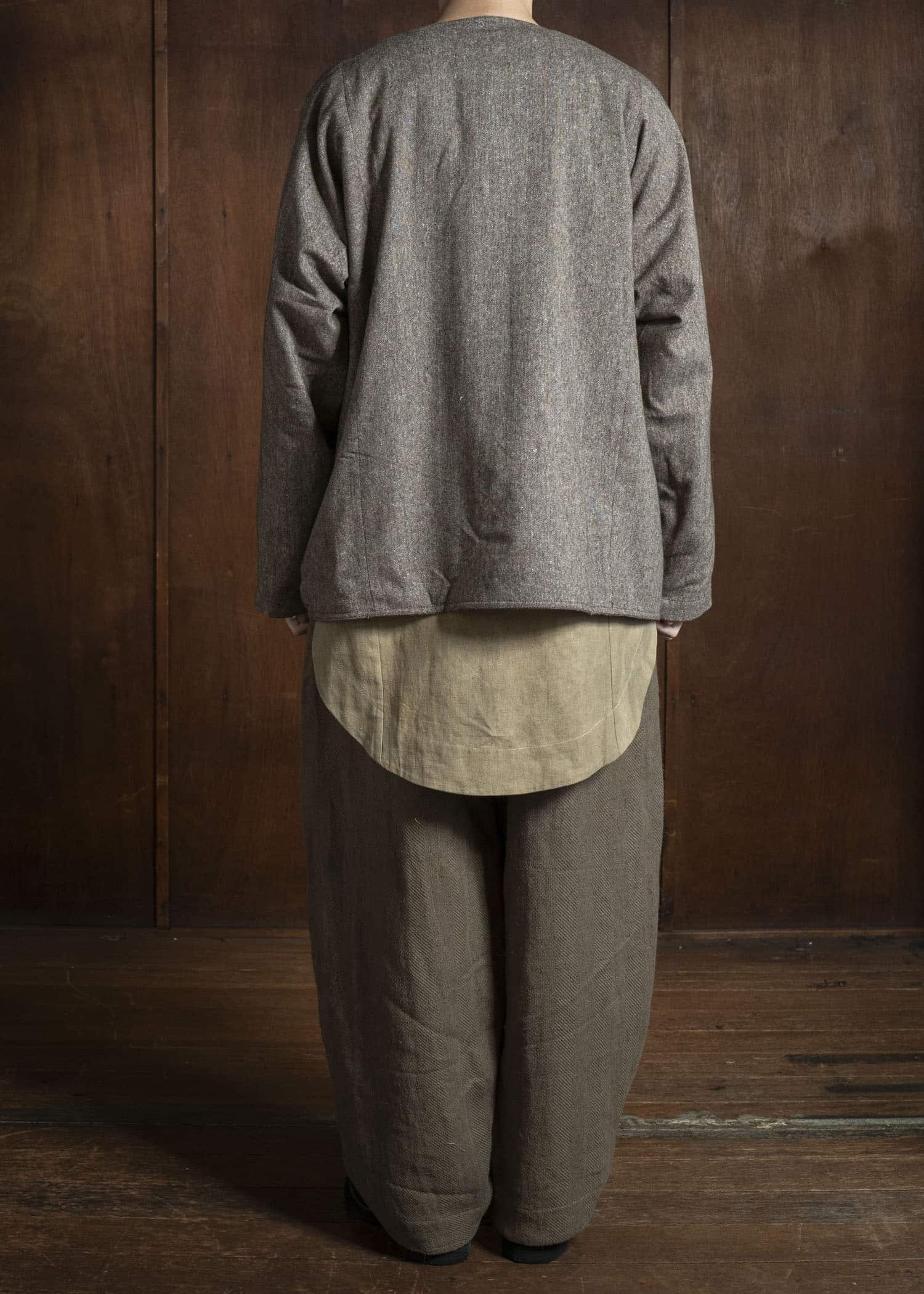 Gathering Textiles Sailor Pant Organic Cotton Poplin , Dyed Green SAP01-HC-KG