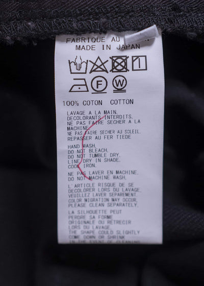 YOHJI YAMAMOTO POUR HOMME 24AW BLACK SCANDAL COTTON CHINO PANTS