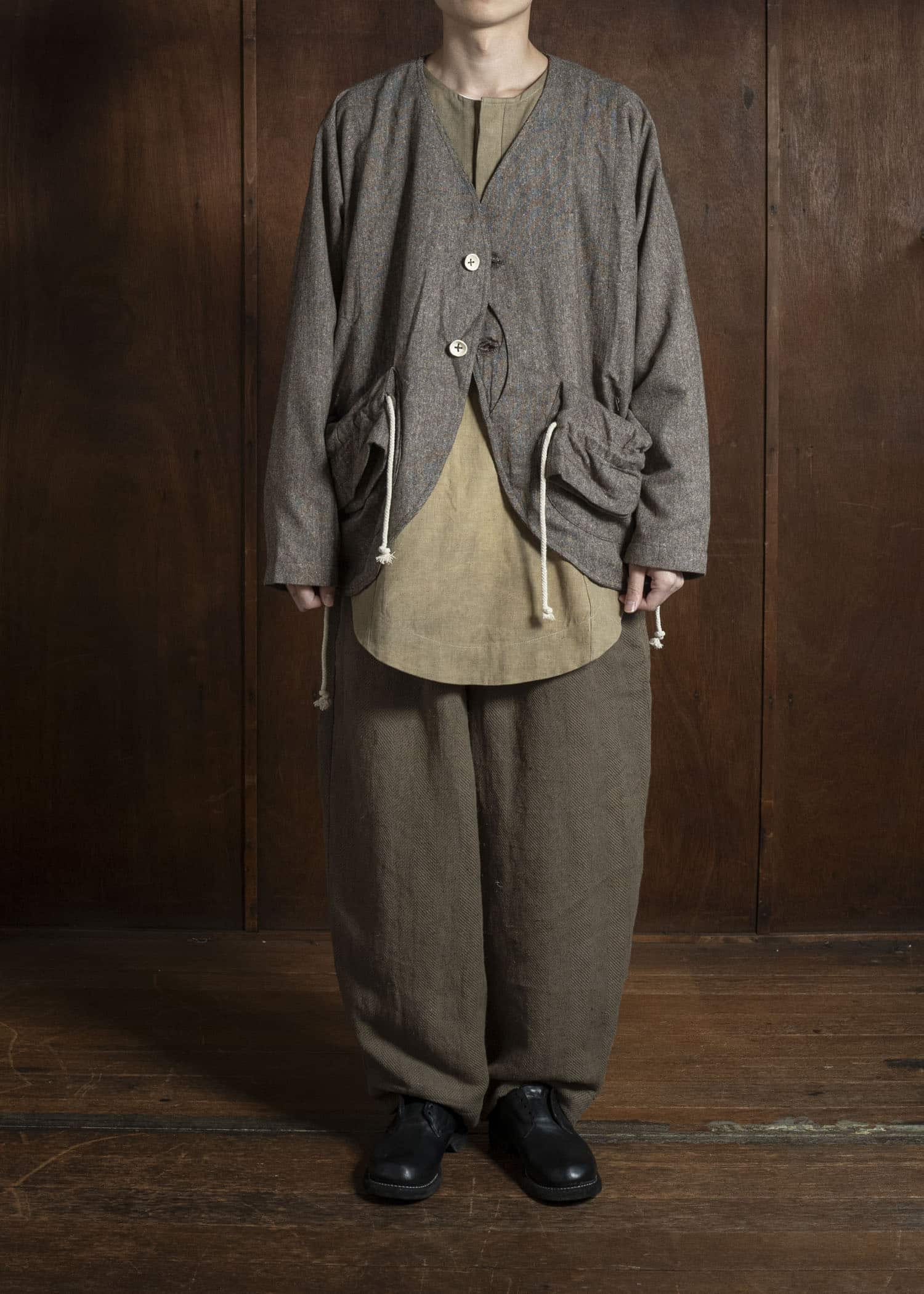 Gathering Textiles Sailor Pant Organic Cotton Poplin , Dyed Green SAP01-HC-KG