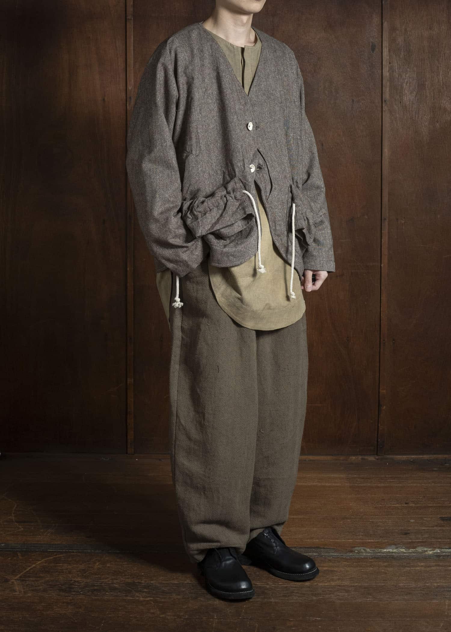 Gathering Textiles Sailor Pant Organic Cotton Poplin , Dyed Green SAP01-HC-KG