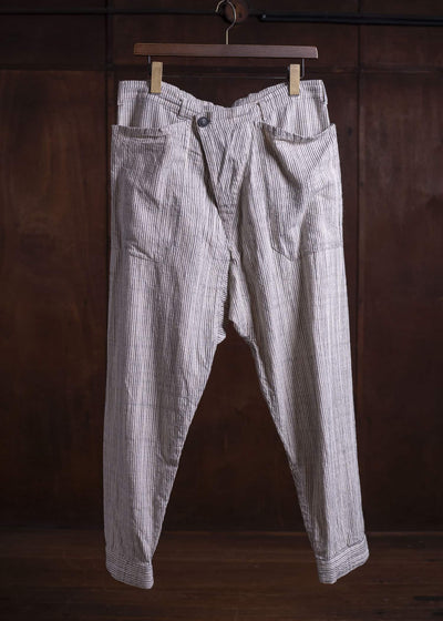 JAN-JAN VAN ESSCHE COTTON STRIPE PANTS
