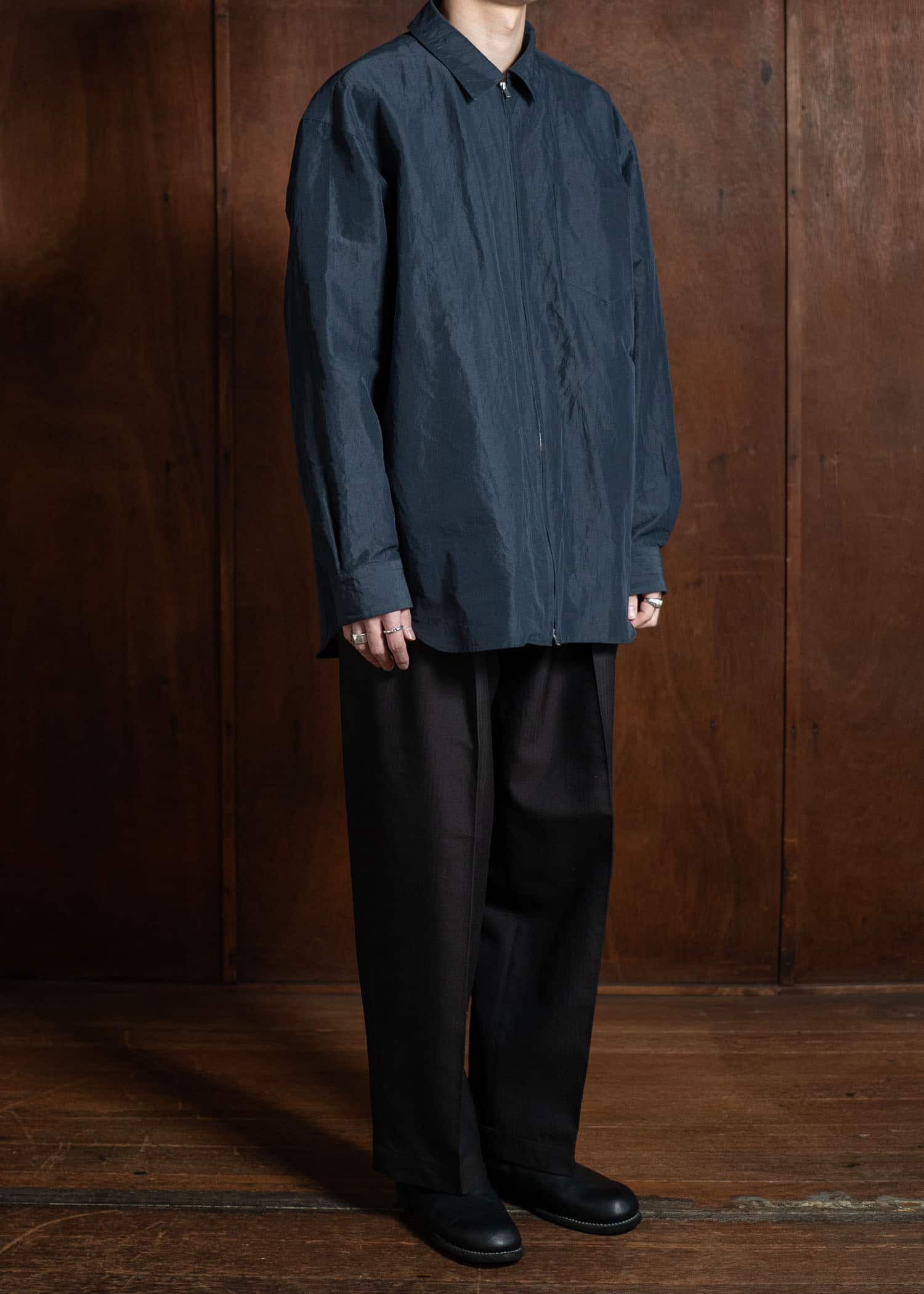 YOKO SAKAMOTO Zip ShirtYS-25SS-58-NAVY