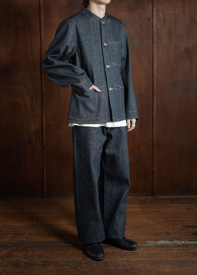 Taiga Takahashi Railroad Denim Jacket Raw Indigo Lot.713